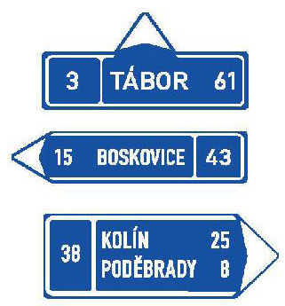 Směrová tabule k cíli